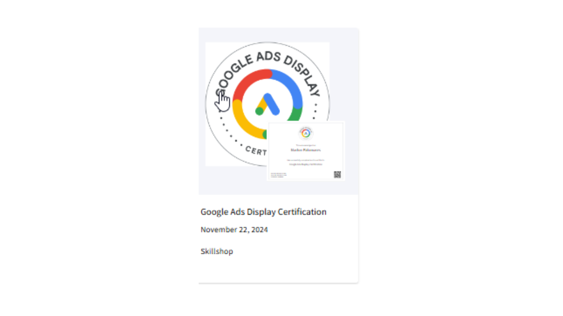 Google Display Ads Certification